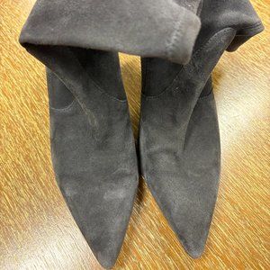 STUART WEITZMAN Suede Boots, Grey, Size 8.5